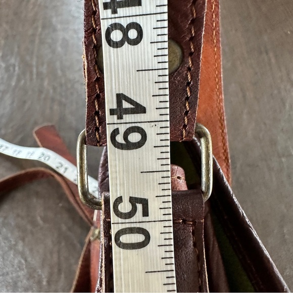 Women's Vintage Brown Leather Lady Crossbody Tote Satchel Sling Bag - Picture 10 of 16